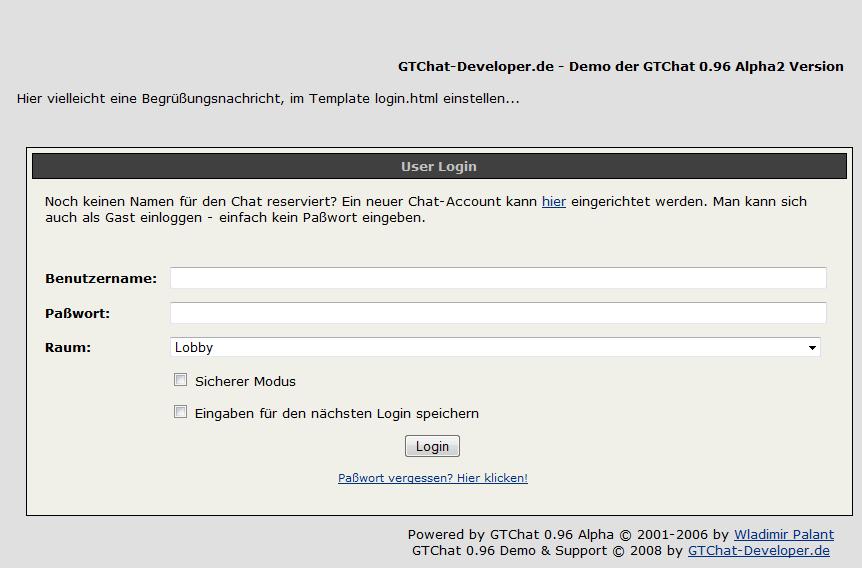 GTChat-Demo 0.96 Alpha2